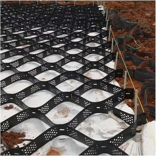 Grilles Sol Geo-Cell, Grilles De Gravier en Nid d'abeille Pliables Et PerméAbles De 2 Pouces De Hauteur Stabilisateurs(4x7m(13x23ft))