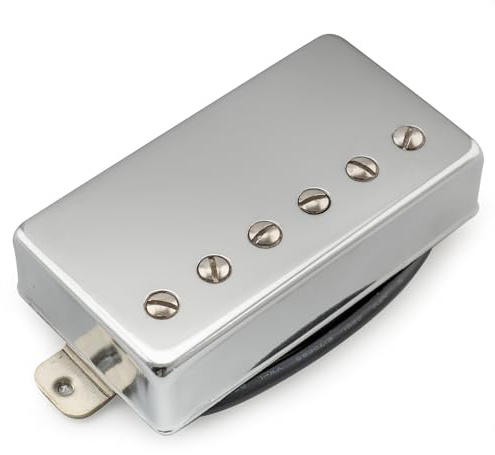 Musiclily Pro LP-CMHA Alnico 5 Covered Humbucker Tonabnehmer Steg Pickup 16K für LP Style E-Gitarre, Chrom