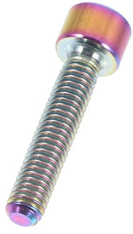 BESPORTBLE M4x20mm Mountain Bike Wheel Stem Bolt Tapered Bolt for Bicycle Accessory Durable Single Bike Supply Colorful Design for Front and Rear Derailleurs