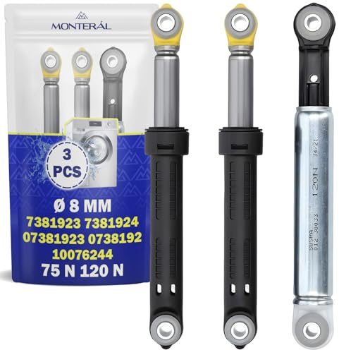 3 x Stoßdämpfer Waschmaschine 75 N und 120 N Ø8 mm Code 7381923 7381924 | 07381923 0738192 10076244 für Miele - Garantie 10 Jahre - MONTERAL