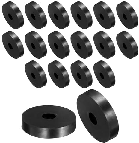 QUARKZMAN 16 Pz Distanziatore Rotondo Gomma, 50x10x10 mm (OD*ID*Spessore) Anello Rotondo Antivibrante Boccola In Gomma - Versatile per Edilizia, Automotive, Nautico e Elettrodomestici