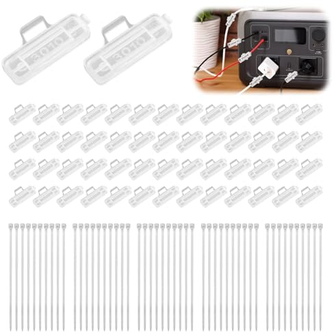50 Stück Kabelbeschriftung Kabeletiketten mit 50 Kabelbinder Kabel Beschriftung Wiederverwendbare Wasserdichtes Kabelkennzeichnung Transparente Kabelbeschriftung Clip für Kabelmanagement 3010