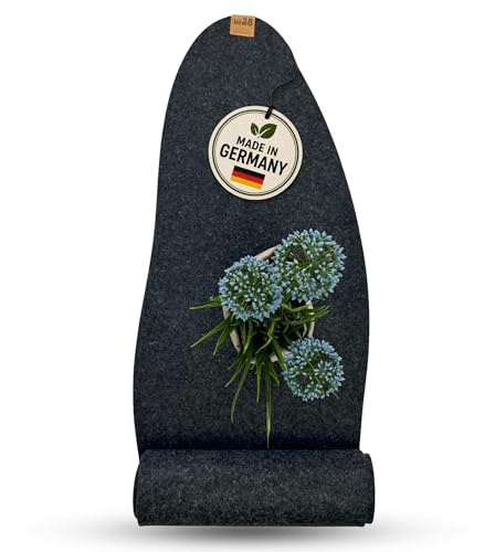 kontor28® - Premium Tischläufer Filz 100% Made in Germany aus Upcycling-PET Filz | Waschbarer Tischläufer in 150x30 cm Kratz- und hitzebeständig | Filzläufer VEJLE Anthrazit für Indoor & Outdoor