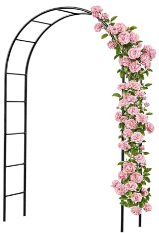 HZEPDVT De jardín de Metal extraíble de Gran tamaño, Soporte for Plantas, Enrejado cilíndrico de Hierro Resistente y Resistente, de jardín Duradero.(55.12 * 15.35 * 94.5in)