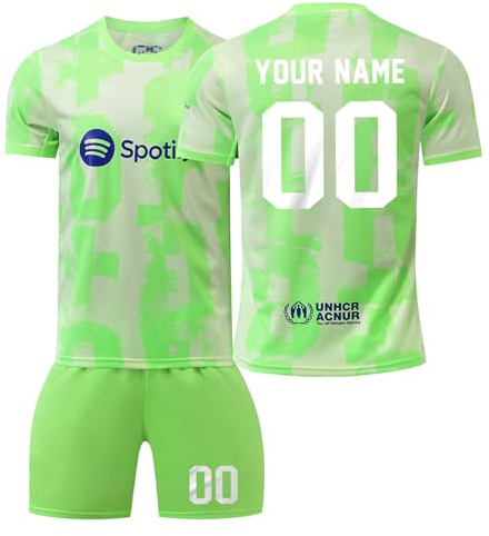 Generico Maglia Calcio Bambino 2025 2026 Maglietta Personalizzata Nome e Numero Uomo da Personalizzare Tuta Allenamento T-Shirt e Pantaloncini Set Regali Ragazzi da Calcio per Tifosi