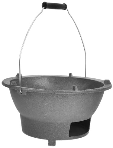 FONDOTIN Parrilla Portátil de Hierro Fundido para Barbacoa de Estufa Japonesa de Sobremesa Multifuncional para Camping y Cocina al Aire