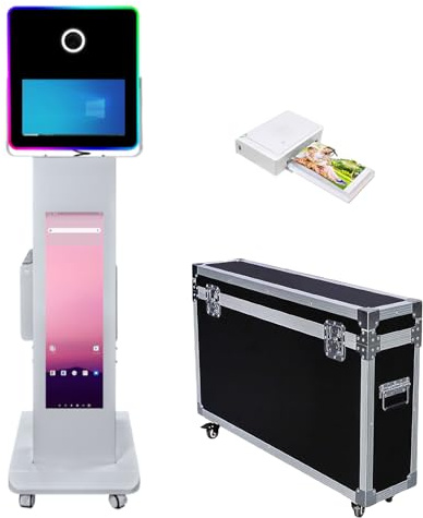 WideMeet Appareil photo reflex numérique de 15,6 avec écran tactile LCD pour appareil photo portable pour mariages, fêtes, événements (cabine photo + imprimante)
