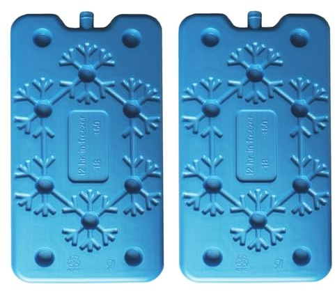 Shop4allsorts 2 x Large Slim Ice Block Freezer Board - 400ml Reusable Lunch Box Ice Pack - 250 x 140mm - Large Ice Block For Picnics, Cool Bags, Cool Boxes, Coolers.