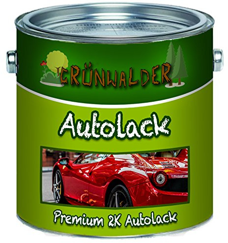 Grünwalder PREMIUM 2 Komponenten Autolack glänzender Landmaschinenlack, hochdeckender und schlagfester Lack mit passendem Härter - nur zwei dünne Anstriche! (RAL 9005 Schwarz, 1 L)