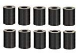 qfix Separadores para tornillos M5, longitud 30 mm, plástico negro, juego de 10 unidades.