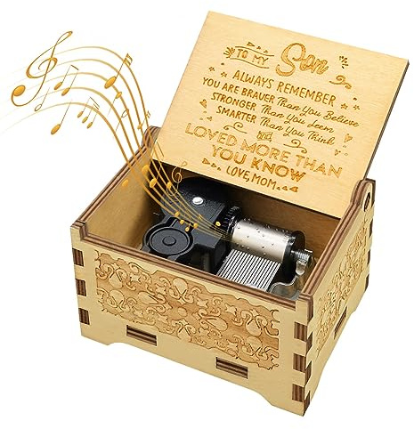 Sooharic Music Box for Son, Gifts from Mom, Unique Gifts for Son, Suitable for Birthday/Christmas/Keepsake