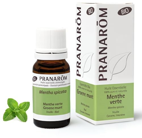 PRANARÔM - Menthe Verte Bio - Huile Essentielle Chémotypée - Relaxation & Digestion - 100% Pure Et Naturelle - HECT - 10 ml