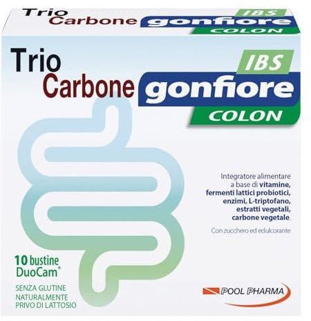 PROMO 2 CONFEZIONI TRIO CARBONE GONFIORE 10+10 Bustine