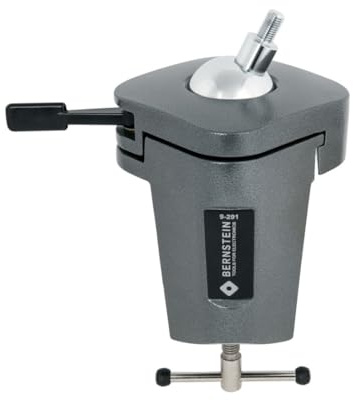 BERNSTEIN Kugelgelenk-Halter SPANNFIX 4.0 | Fußteil zum Anklemmen | Schraubstock Zubehör für Feinmechaniker | Kugel-Gelenk-Schnellspanner für schwere Teile, 360° drehbar, stufenlos feststellbar