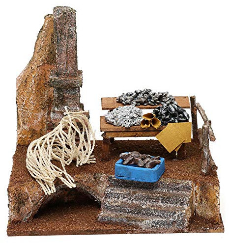 Holyart Décor poissonnier étal crèche 10 cm 20x20x15 cm