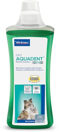 Virbac C.E.T. AQUADENT® FR3SH® Dental Solution - Supports Dental Health & Fresher Breath - for Dogs & Cats (500 ml)