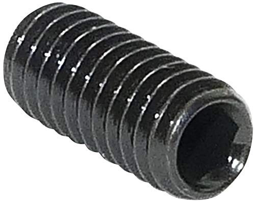 AERZETIX- C45374 - Lot de 10 - Vis de Blocage/Serrage Creux à Bout Pointeau/Convexe - Embout Conique Cylindrique sans Tête - Hexagonal/ 6 Pans M4x10 - Bricolage - en Acier - DIN 914 BI - Noir