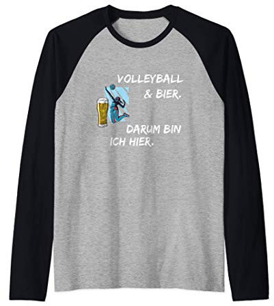 Volleyball Spruch Lustig Beachvolleyball Aufschlag Trikot Raglan