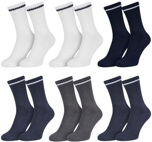 Iron Mountain Men's Sports Socks 12 Pack – Soft Touch Cotton Blend Crew Socks, Breathable Multipack Training & Everyday Socks (One Size, UK 6-11 & EU 40-46)