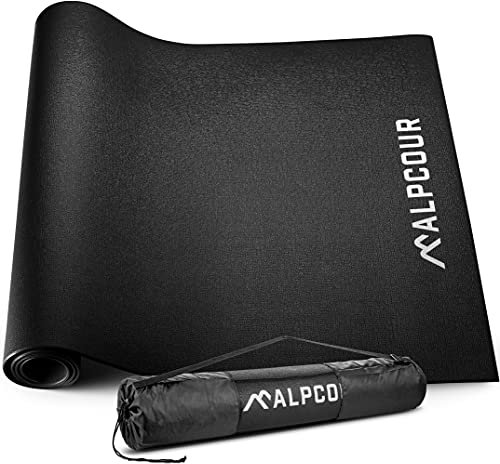 Alpcour Fahrrad-Trainer-Matte – 91,4 x 198,1 cm Mehrzweck-Teppich- und Bodenschutz – wasserabweisend mit Anti-Rutsch-Textur und Geräuschisolierung für Zuhause und Indoor Gym Workout Radfahren