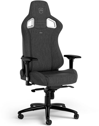 noblechairs Epic TX Gaming Stuhl, Bürostuhl, Schreibtischstuhl, Atmungsaktives Textilgewebe, Kopf- und Lendenstütze, Entwickelt für Nutzer bis 120 kg, (Anthrazit, Textilgewebe)