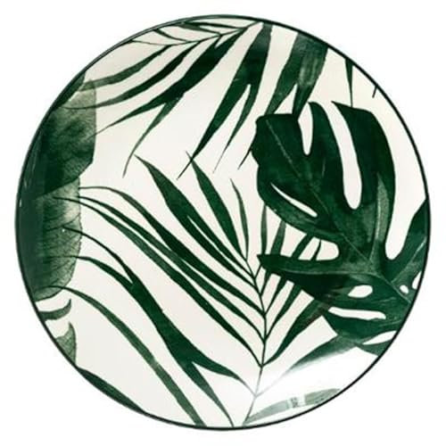 Secret de Gourmet - Lot de 6 Assiettes Creuses Palme 20cm Vert
