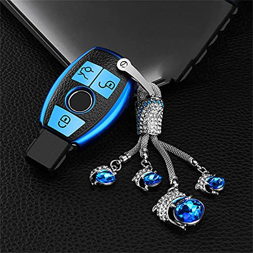VIdisp Autoschlüsseletui, passend für Mercedes Benz C-Klasse W203 W204 W205 W210 W211 W212 W221 W222