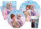 Kit Party Tavola Disney Frozen II Wind Spirit per 8 persone (44 pezzi: 8 piatti carta Ø23cm, 8 piatti carta Ø20cm, 8 bicchieri plastica 200ml, 20 tovaglioli carta 33x33cm)