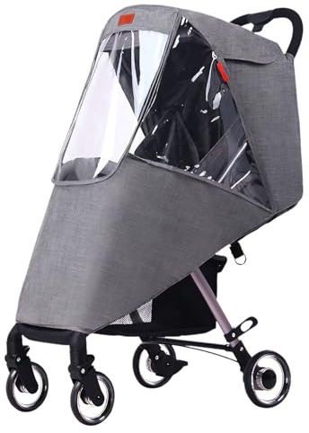 Stroller Rain Cover Baby Travel Weather Shield Universal Stroller Cover with Viewing Window for Dust Rain Snow Weather
