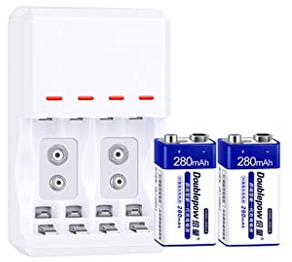 PEPDRO Juego de baterías Recargables de 9V Multifuncional 5 No. 7 Cargador Universal Multímetro de 9V Micrófono Micrófono No. 9 Batería