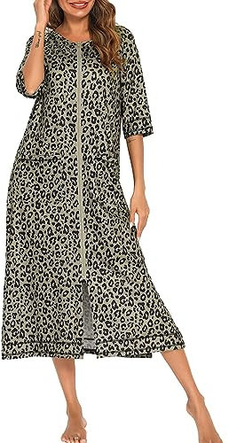 Kswlwccpp Frottee Bademantel Damen, mit Reißverschluss Lang Leicht Sauna Bademantel Bathrobe Sexy Große Größen Warm Saunamantel Morgenmantel Dünn Kuschelig Frottee Flauschig Hausmantel Saunakilt