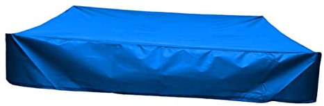 CAXUSD Junge Mädchen Sandkastenabdeckung Blau Faltbar Mit Zugband Uv-beständig Schützt Sandspielplatz Und Kleines Planschbecken Im Garten Und Außenbereich