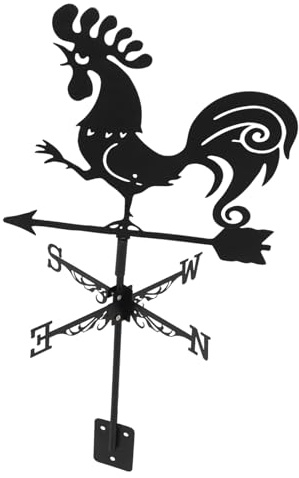 ANCNA-U Girouette en métal antique pour décoration - Girouette en métal - Girouette de toit - Girouette à vent - Indicateur de coq - Moulin à vent en fer - Personne avare