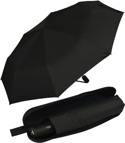 Knirps Regenschirm Taschenschirm mit Auf-Zu-Automatik Travel Duomatic im Case