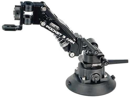 Came-TV Kamera Auto Saugnapfhalterung für DJI Osmo Pocket 3, Action Kameras Autohalterung Stabilisator, Multifunktionaler Stoßdämpferarm Kompatibel mit DJI Osmo Pocket/Gopro/Insta360/Phone(PK02)