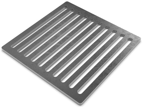 Czaja Grille de four, 22 x 22 cm, en acier massif, plus durable que les grilles en fonte et incassable, pour poêles et cheminées