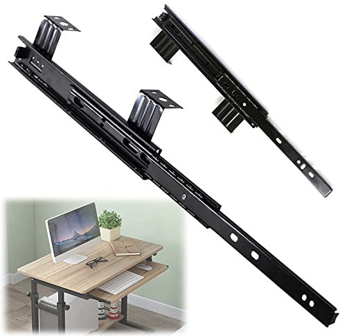10-12 Zoll Tastaturablage-Auszug, Vollauszug, Kugellager-Schubladenauszüge, 45 kg Tragkraft, 3-fach Schubladen-Reparaturset für die Tastaturplattform unter dem ((290 mm))