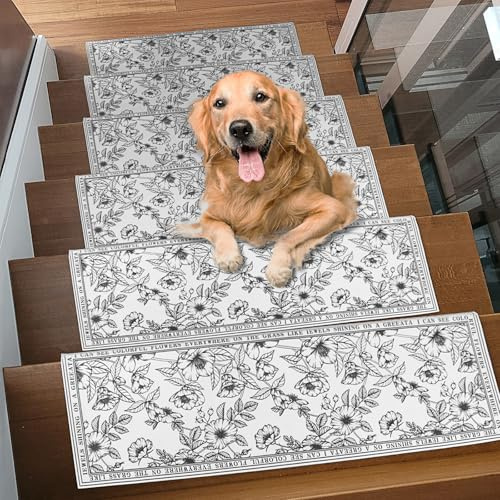 BigKing Set 15 Tappeto per Scale Interne, 26×75cm Tappetino per Scale Fango Diatomeo, Gradini per Scale Interne, Antiscivolo, Senza Adesivo per Scale, Gradini Proteggi Famiglia E Animali Domestici