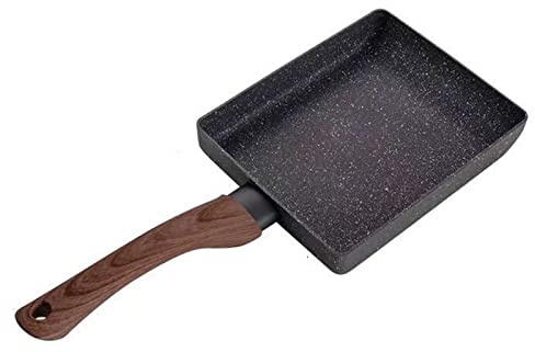 CNBYDK Non-Stick Flat-Bottomed Thick Pan with Egg Bake Mould Square Mini Frying Pan18.615.52.9CM
