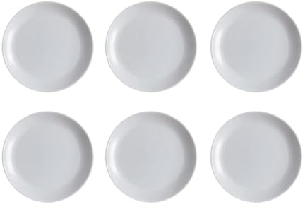 Luminarc Lot de 6 assiettes plates Diwali Granit en verre opale 25 cm