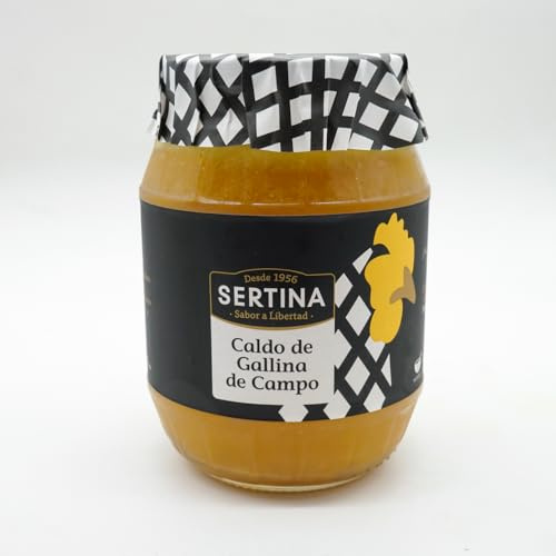 Bouillon de poulet fermier Sertina Pack de 6 | 6 X 950g | Le seul bouillon du marché avec 830 g de poulet par pot | Cuit lentement, 100% naturel, riche en goût | Sans conservateurs