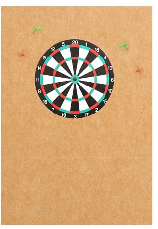 Kork-Dartscheiben-Wandschutz, Dartscheiben-Umrandung, Wandschutz, Dartscheiben-Rückseite mit Dartscheibe und 4 gespleißten Dartpfeilen, Dartscheiben-Umrandung für drinnen und draußen, 6 Stück