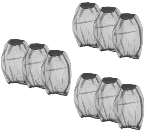 INOOMP 9pièces Chapeau Moustiquaire Maille Fine Réseau pour Camping Randonnée Et Et Insectes