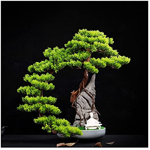 Künstliche Bäume Künstliche Klippe Zypresse Willkommen Gäste Songke Bonsai Klippe Wandgeflecht Steingarten Podocarpus Ahornblatt Büro Wohnzimmer Zen Topfornamente Künstli(B)