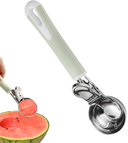 Gvblkq Portionneur à Fruits et Cuillère Parisienne | Pelle à Pâtisserie en Acier Inoxydable - Forme Boule pour Cuisines Pâtisseries Desserts Préparation de Boulettes Pâte à Biscuits Fruits