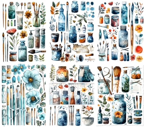 Art Supplies - Papel de arroz, 21 x 27 cm, diseño de papel decoupage para muebles, técnica mixta, tarjetas y manualidades, decoupage CRAFT KREATIVELY