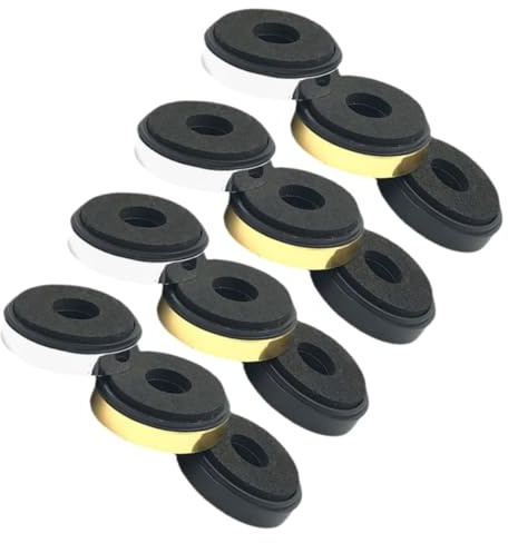 HYTROVE 12pcs Multi-color Speaker Isolation Feet Pads Vibration Dampers Non-slip EVA Shock Absorber Mats for Audio Equipment Turntable Stand Computer Case