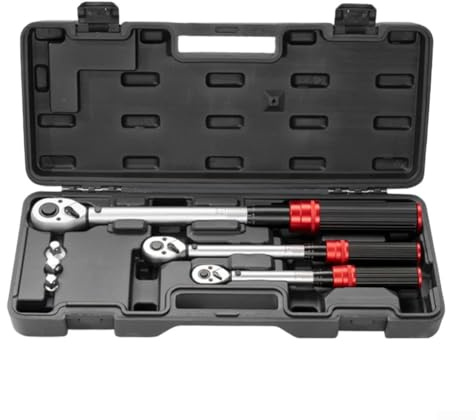 Set di chiavi dinamometriche, cricchetto a 72 denti, controllo facile da usare, regolabile, rapido preselezionato, chilogrammo di riparazione automatica (3 chiavi)