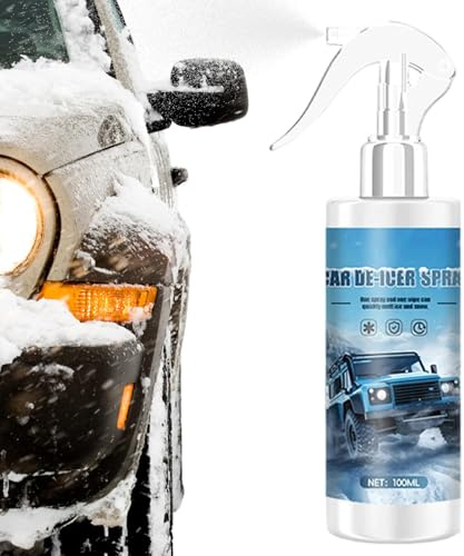 Zhadyu De Icer for Car Windshield - 100ml Glass Defrost Fluid,Fast Acting Antifreeze Ice Spray | for Auto Winter Window Mirrors Key Locks Latches Door Seals Snow Melting Cleaning