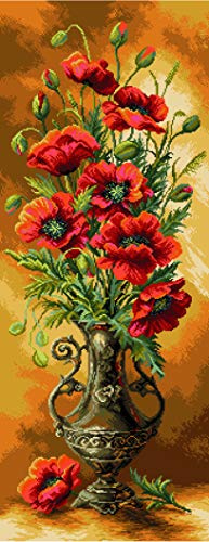 Collection D'Art Herbst Tela Aida Stampata per Ricamo a Punto Croce, Cotone, Multicolore, 30 x 80cm